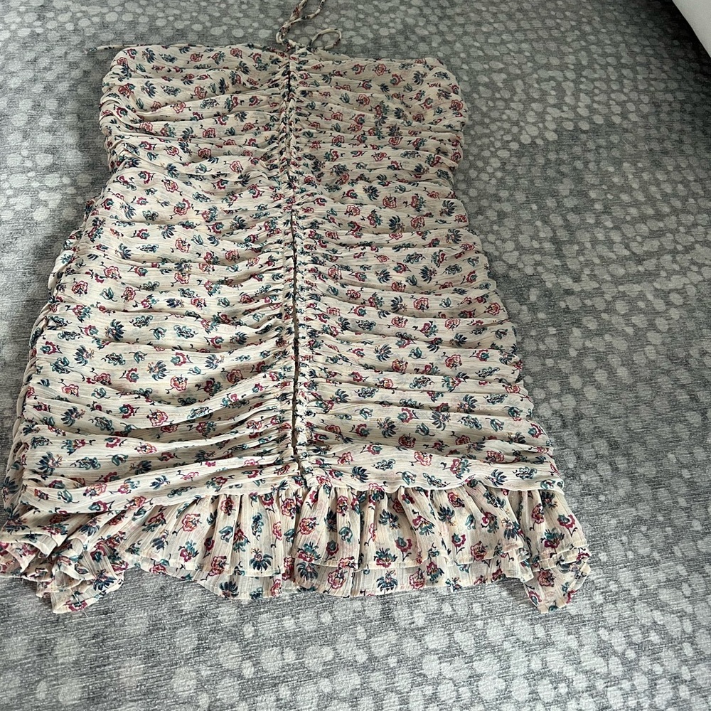 Zara Floral Beige Dress